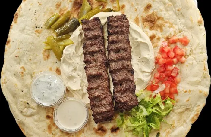 Kabab over Hummus
